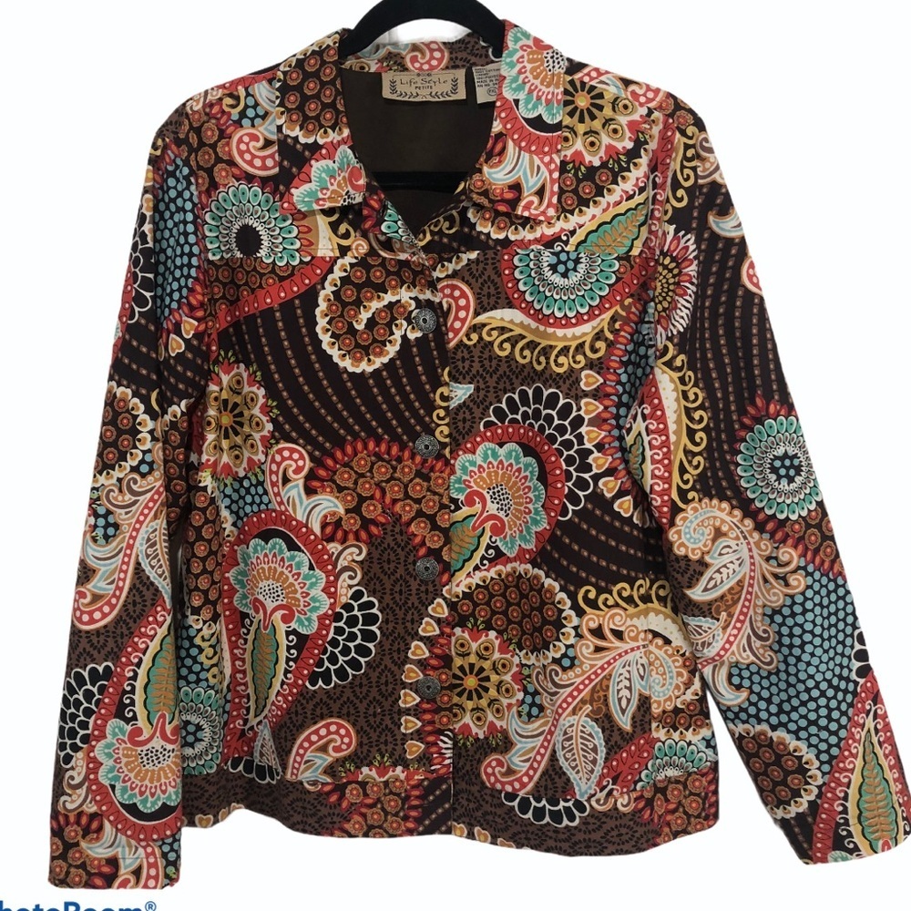Boho paisley life styles blazer P XL